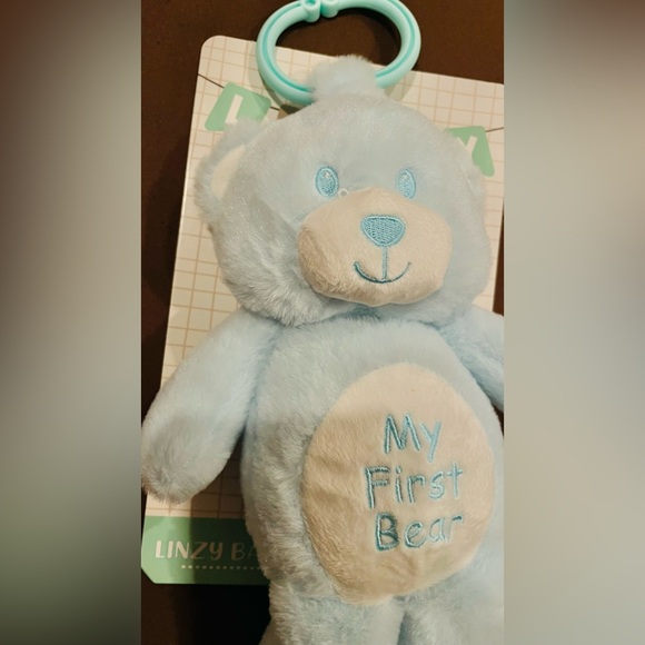 Medium-Sized Blue and White Soft Plush Toy with Hanging Hook 6 inches - Picture 4 of 8